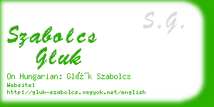 szabolcs gluk business card